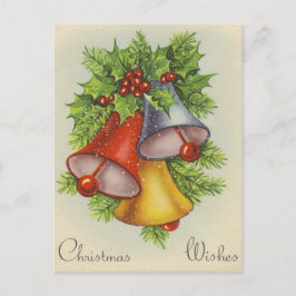 Postal De Festividades Cartão retro do Natal do vintage