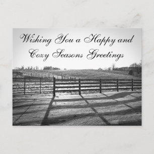 Postal De Festividades Cartão rurais da paisagem - estrada do inverno