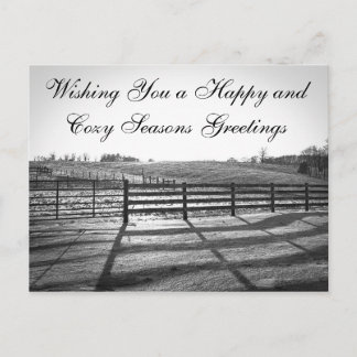Postal De Festividades Cartão rurais da paisagem - estrada do inverno