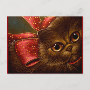 POSTAL DE FESTIVIDADES CAT PERSA DO CHOCOLATE - CARTÃO DO FERIADO