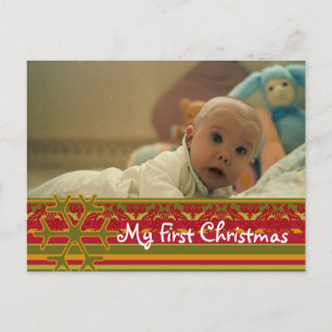 Postal De Festividades Damasco das listras meu primeiro cartão da foto d