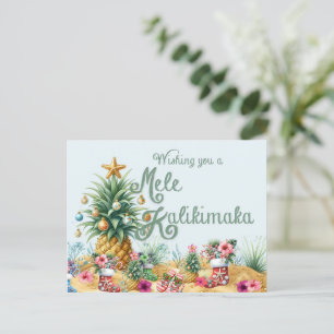 Postal De Festividades Desejando-lhe um cartão Mele Kalikimaka