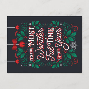 Postal De Festividades Época maravilhosa do cartão do ano