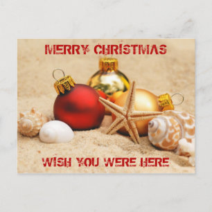Postal De Festividades Feliz Natal Queria Que Você Estivesse Aqui Cartão