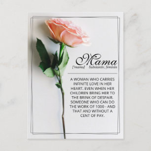 Postal De Festividades Mãe - Simplesmente Insubstituível Cartão Clássic
