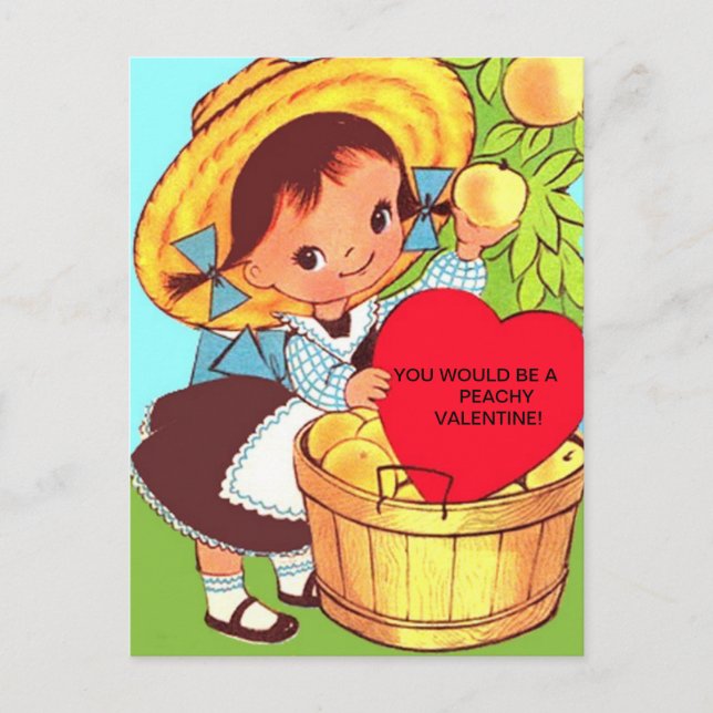 Postal De Festividades Menina do CARTÃO dos NAMORADOS da criança com (Frente)