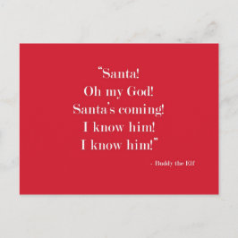 Postal De Festividades Papai noel! Eu conheço-o! Cartão