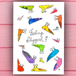 Postal De Festividades Sentir-se lento? Vai logo, cartão postal.