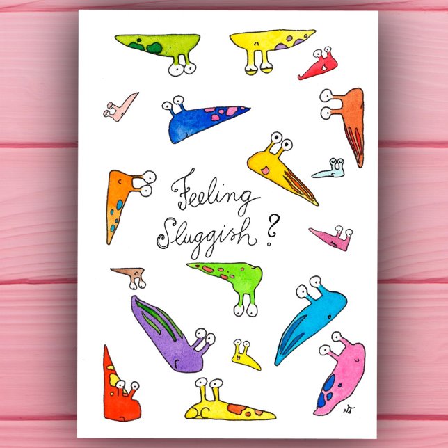 Postal De Festividades Sentir-se lento? Vai logo, cartão postal. (Criador carregado)