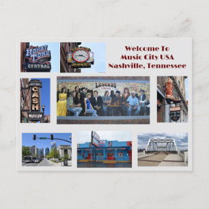 Postal De Festividades Sites para ver em Nashville, Tennessee — cartão po