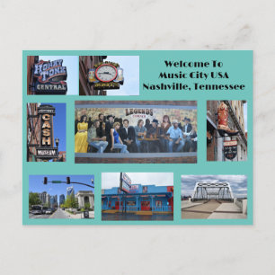 Postal De Festividades Sites para ver em Nashville, Tennessee — cartão po