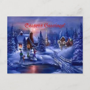 Postal De Festividades Tempera cumprimentos! cartão