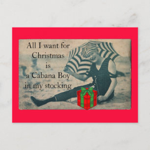 Postal De Festividades Tudo que eu quero para o cartão do Natal/menino d