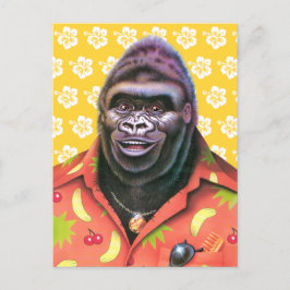 Postal Design de gorila vaidoso em cartão postal.