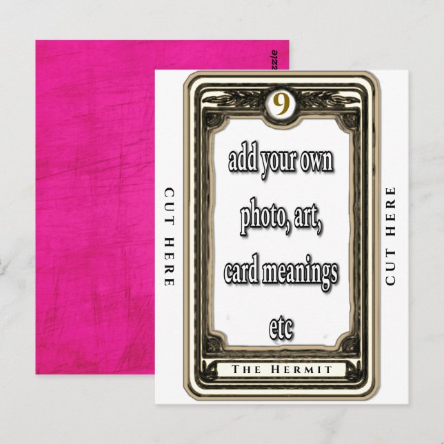 Postal Design, O Cartão Hermit Tarot (Frente/Verso)