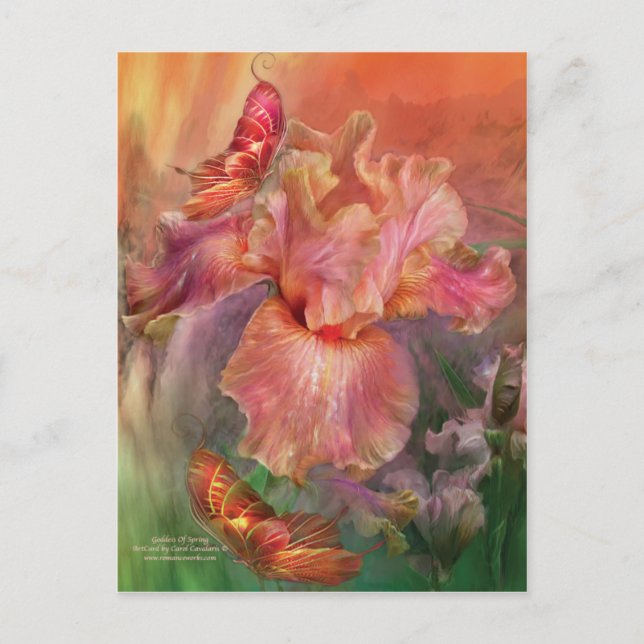Postal Deusa Do Cartão De Arte Primavera (Frente)