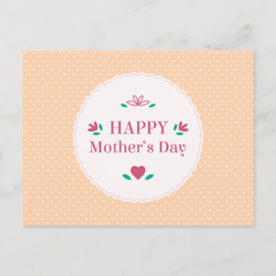 Postal Dia de as mães Feliz da Vintage Simples   Cartão