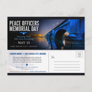Postal Dia de Conmemoração dos Agentes da Paz Cartão Post