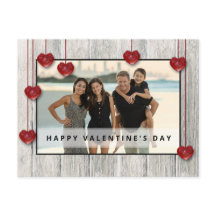 Dia de os namorados Rústico da Madeira AMOR Cartão