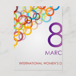 Postal Dia do Cartão Colorido para Mulheres