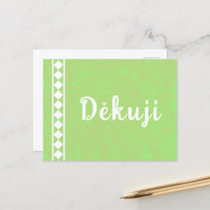 Postal Diamantes em um Cartão de Agradecimento Tcheco