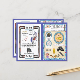 Postal Dr. Zinko - Cartão de Jogo Unicórnio Horn Zinc