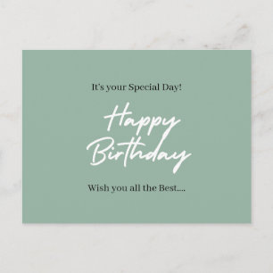 Postal É Seu Dia Especial – Cartão de Aniversário Feliz