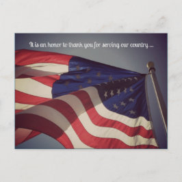 Postal É uma honra ... Cartão do Dia dos Veteranos