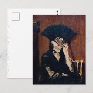 Postal Edouard Manet - Berthe Morisot com um Cartão Posta