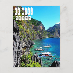 Postal EL Nido no cartão de Filipinas