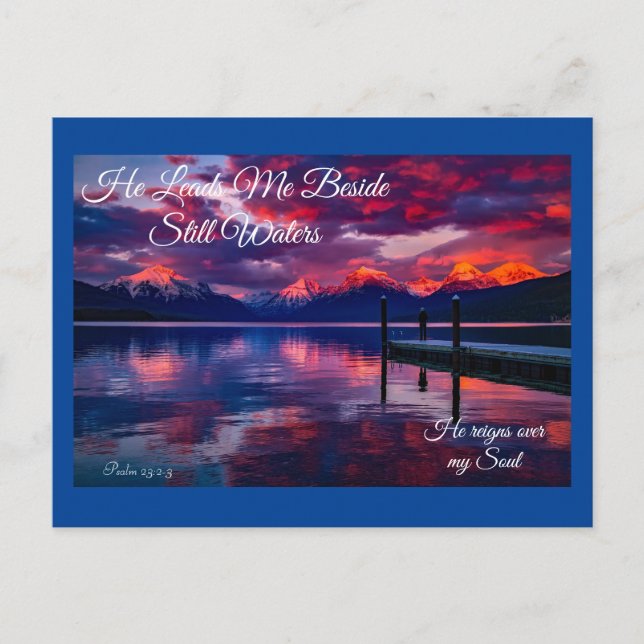 Postal Ele Me Leva Ao Lado de Águas Tranquilas Cartão Pos (Frente)