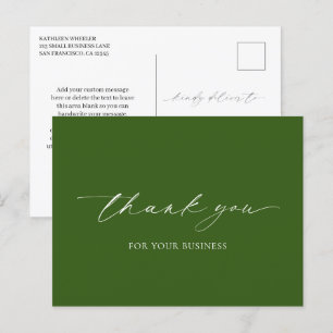 Postal Elegante cartão de agradecimento empresarial em ve