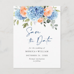 Postal Elegante cartão de salvar data de casamento com Ho