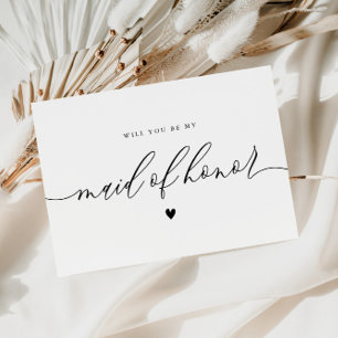 Postal elegante será meu cartão de madrinha de casamento?