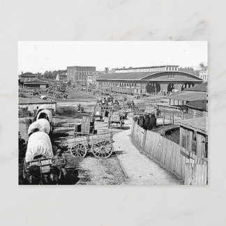 Postal Estação Ferroviária de Atlanta de 1864 Cartão Post