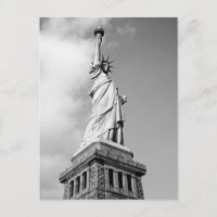 Estátua da liberdade preta & branca, cartão de New
