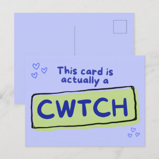 Postal Este cartão é na verdade um cwtch (enviando carinh
