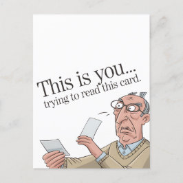 Postal Este É Você Tentando Ler Este Cartão Engraçado Pai