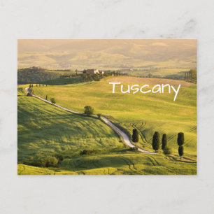 Postal Estrada branca na paisagem da Toscana cartão posta