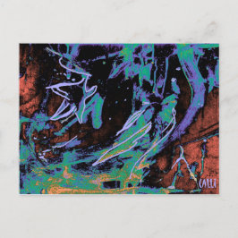 Postal "Estrela que olha" o cartão colorido da arte