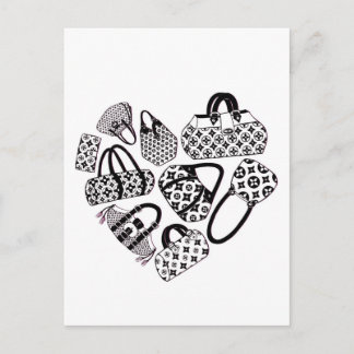 Postal Eu adoro Cartão de Posto para bolsas