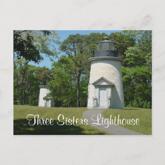 Postal Farol Three Sisters de Cape Cod, Mass Cartão Post