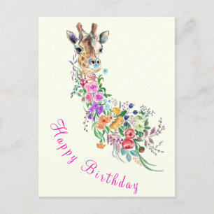 Postal Feliz Aniversário Cartão de Feliz Flores Coloridas
