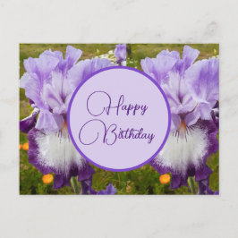 Postal Feliz Aniversário Íris floral senhoras Cartão Post