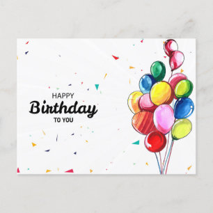 Postal Feliz Aniversário Para Você Cartão De Aniversário