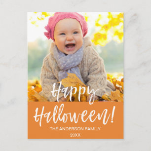 Postal Feliz Cartão com fotos de Halloween Moderno