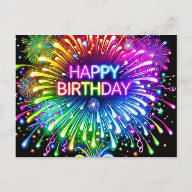 Postal Feliz Cartão de Aniversário (Frente)