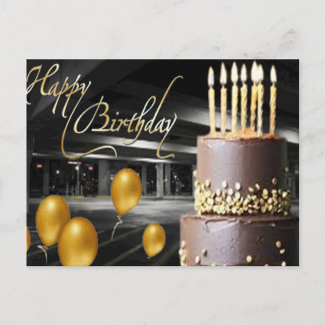 Postal Feliz Cartão de Aniversário (Frente)