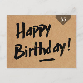 Postal Feliz cartão de aniversário - Homens - papel kraft