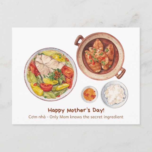 Postal Feliz Cartão de Dia das Mães (Frente)
